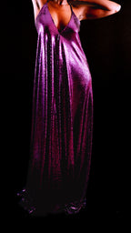 AIXKYZ : Robe de soirée en sequins violet